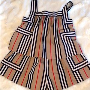 Burberry one piece short set for girls